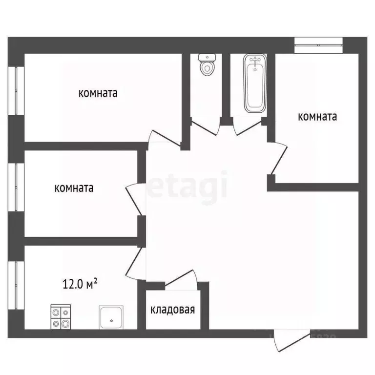 3-к кв. Ярославская область, Рыбинск ул. Моторостроителей, 11 (64.2 м) - Фото 1