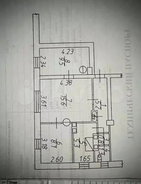 3-к. квартира, 46,1 м, 2/2 эт. - Фото 0