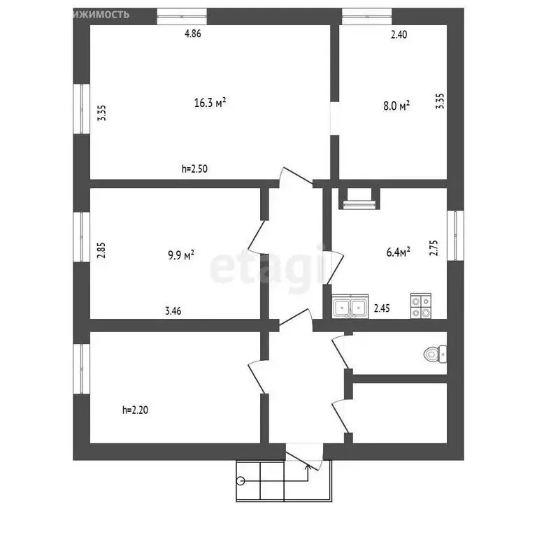 Дом в село Покров, Октябрьская улица (44.1 м) - Фото 1