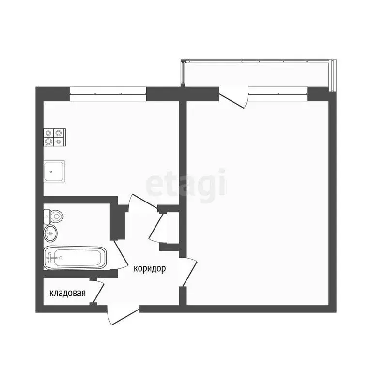 1-комнатная квартира: Тамбов, улица Рылеева, 79 (37.6 м) - Фото 0