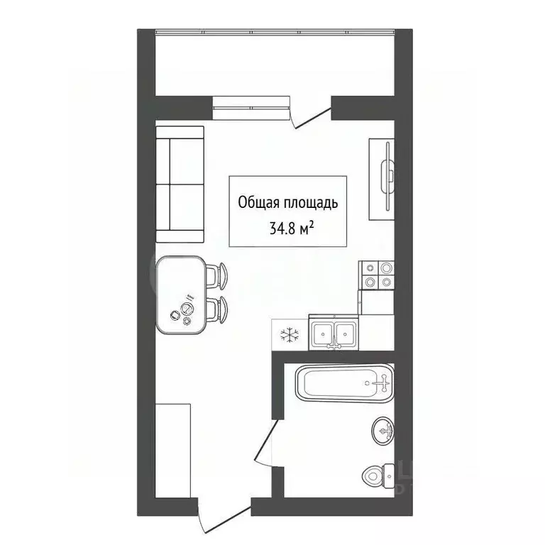 Студия Алтай, Горно-Алтайск ул. Осипенко (34.8 м) - Фото 2