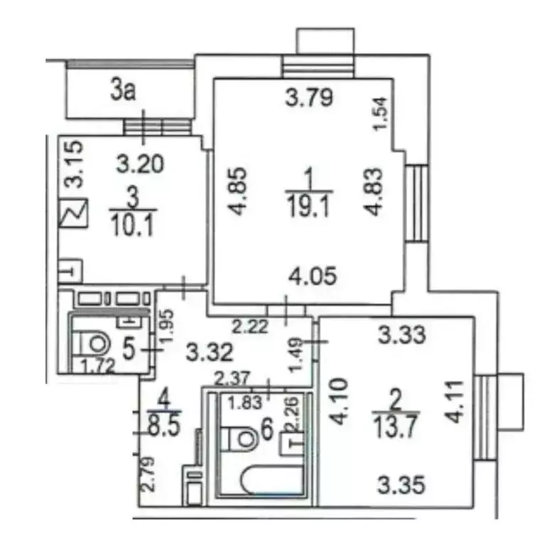 2-комнатная квартира: Москва, 1-я Владимирская улица, 47к1 (57.7 м) - Фото 1
