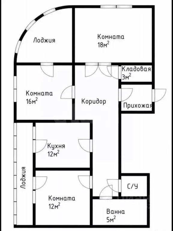 3-к кв. Белгородская область, Белгород ул. Королева, 6 (80.6 м) - Фото 1