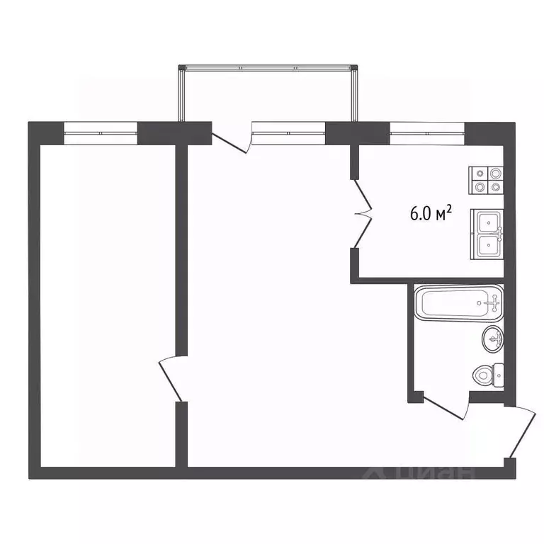 2-к кв. Ставропольский край, Ессентуки ул. Пушкина (46.0 м) - Фото 1
