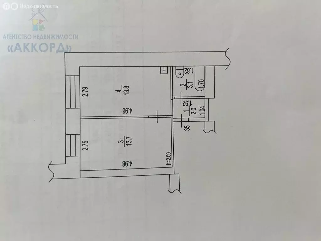 1-комнатная квартира: Барнаул, 1-я Западная улица, 46 (32.6 м) - Фото 1