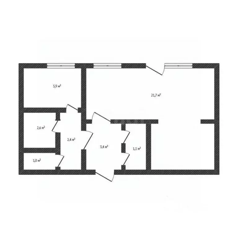 2-к кв. Белгородская область, Валуйки Новая ул., 6 (38.2 м) - Фото 1