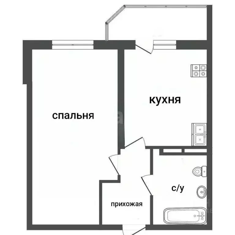 1-к кв. Краснодарский край, Краснодар ул. Карякина, 31 (36.3 м) - Фото 1