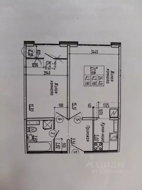 2-к кв. Новосибирская область, Новосибирск Плющихинский жилмассив,  ... - Фото 1