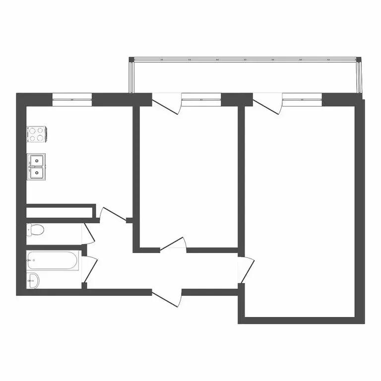2-комнатная квартира: Тюмень, улица Мебельщиков, 6 (48.5 м) - Фото 0