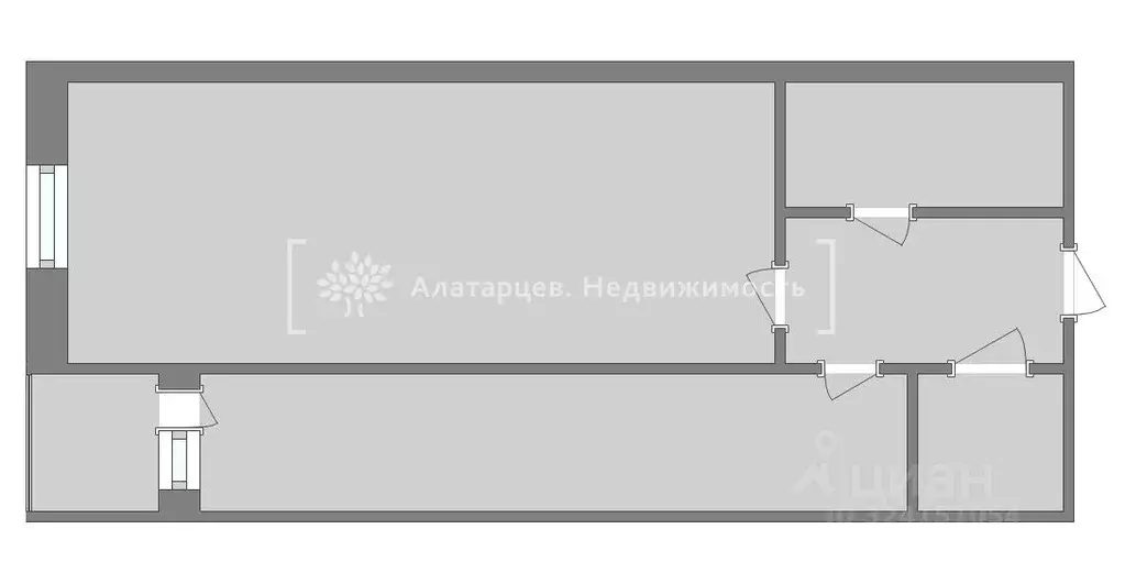 1-к кв. Томская область, Томск Мельничная ул., 79 (35.9 м) - Фото 2