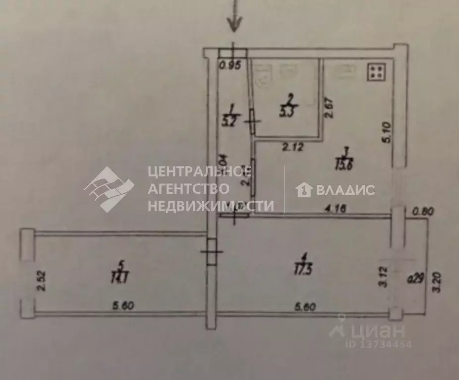 3-к кв. Рязанская область, Рязань ул. Гагарина, 140-142 (57.7 м) - Фото 2