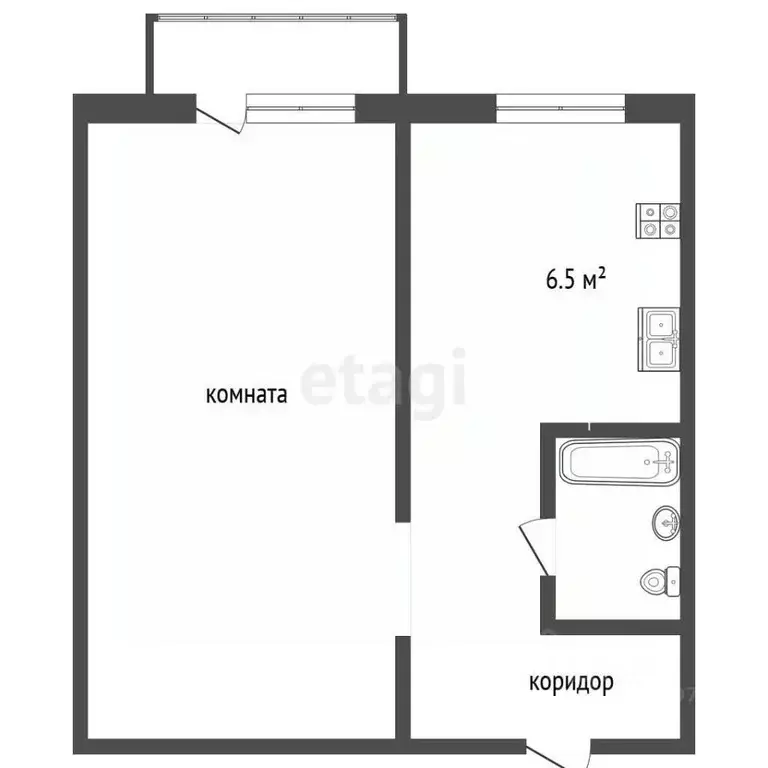 1-к кв. Московская область, Серпухов городской округ, с. Липицы 26 ... - Фото 1