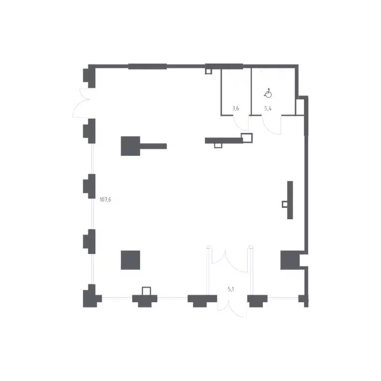 Помещение свободного назначения (121.7 м) - Фото 1