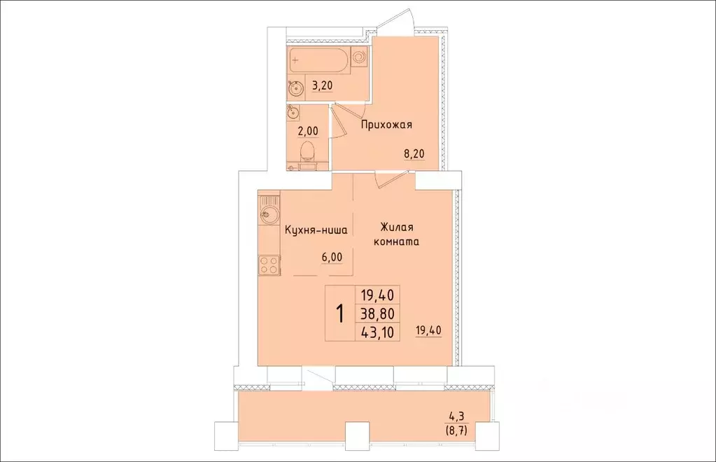 1-к кв. Кировская область, Киров Хлебозаводской проезд, 6 (43.1 м) - Фото 1