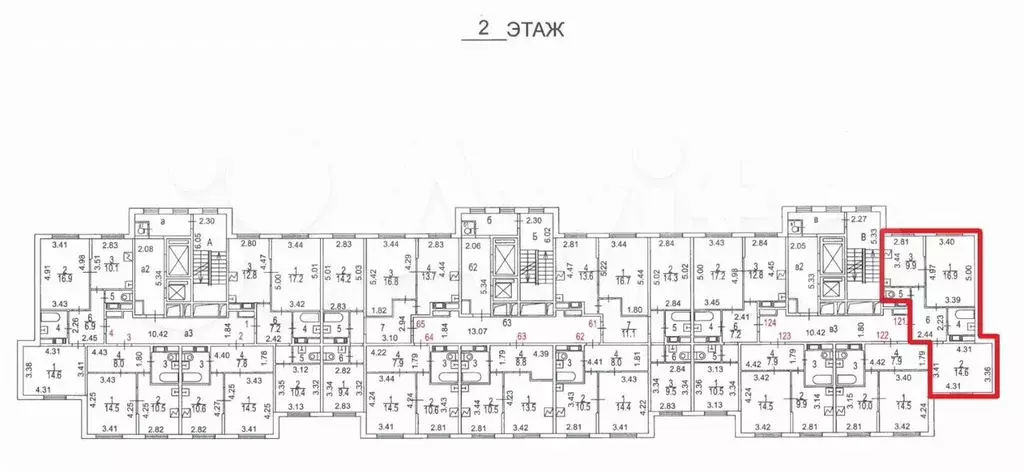 Аукцион: 2-к. квартира, 53,2 м, 2/13 эт. - Фото 1