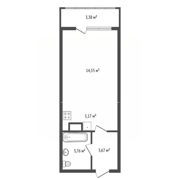Студия Башкортостан, Уфа Комсомольская ул., 106/3 (30.0 м) - Фото 2