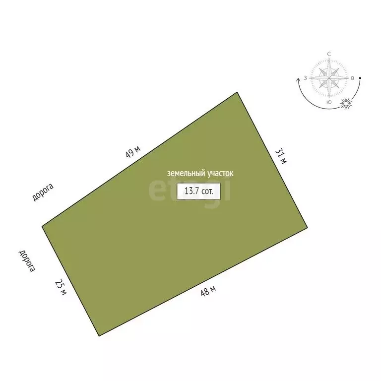 Участок в село Татаново, Новая улица (13.7 м) - Фото 0