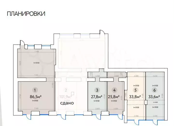 Аренда ПСН 34 м в жилом доме Денежный переулок, 30 - Фото 0