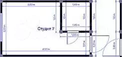 Апартаменты-студия, 12,8 м, 4/4 эт. - Фото 0