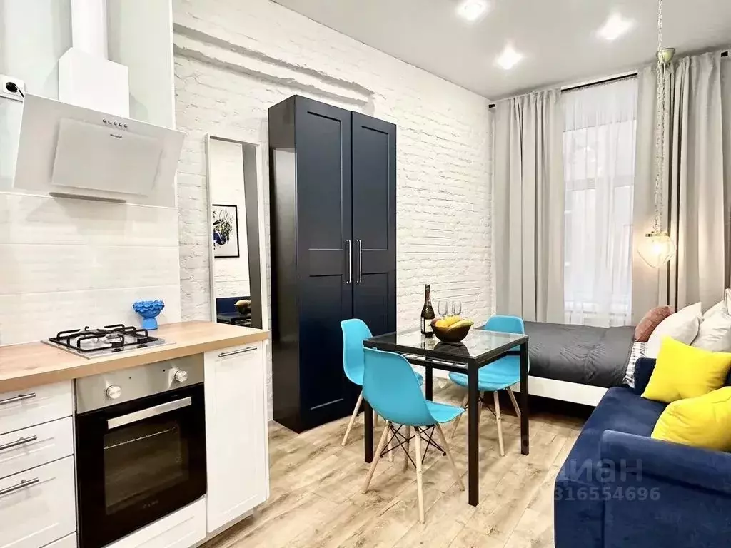 Студия Санкт-Петербург ул. Рубинштейна, 25 (18.0 м) - Фото 1