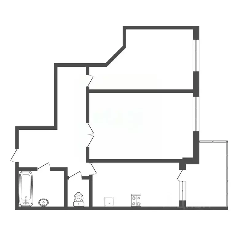 2-к кв. Тульская область, Тула Новомосковская ул., 12 (57.2 м) - Фото 2
