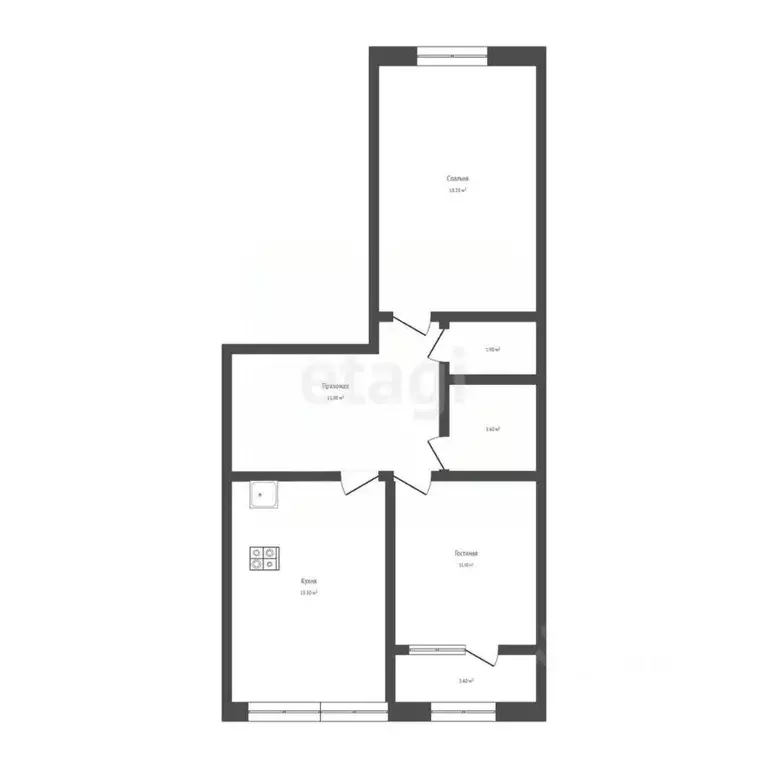 2-к кв. Ставропольский край, Ставрополь ул. Николая Голодникова, 7к1 ... - Фото 2