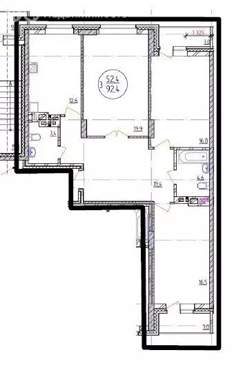 3-комнатная квартира: Новосибирск, улица Дуси Ковальчук, 242 (98.4 м) - Фото 1