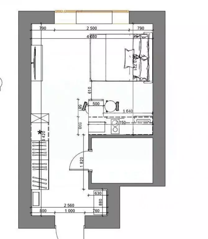 Студия Москва Окружной проезд, 10Б/3 (24.4 м) - Фото 2