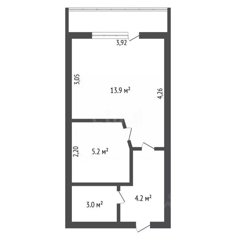 Студия Амурская область, Благовещенск ул. Пушкина, 100 (26.3 м) - Фото 2