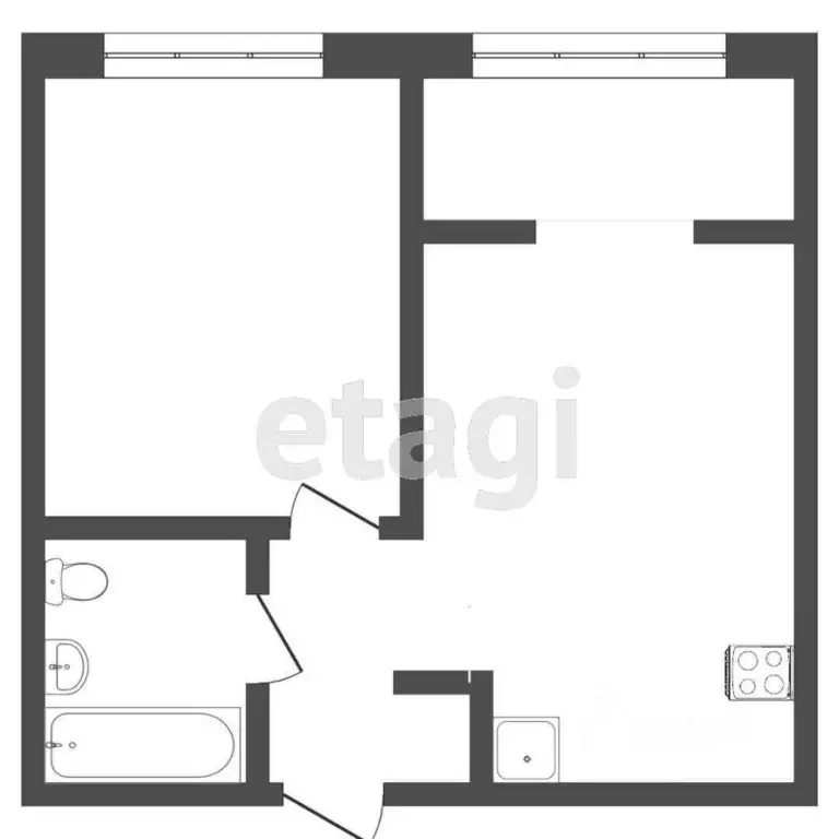 1-к кв. Тюменская область, Тюмень ул. Тимофея Чаркова, 83 (42.3 м) - Фото 1