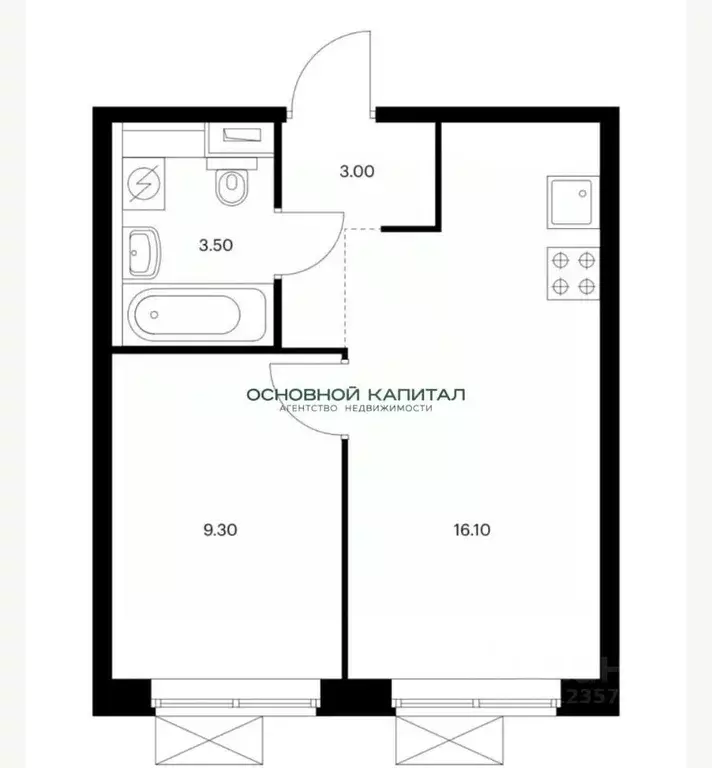 1-к кв. Москва Базовская ул., 15Бк3 (32.0 м) - Фото 2