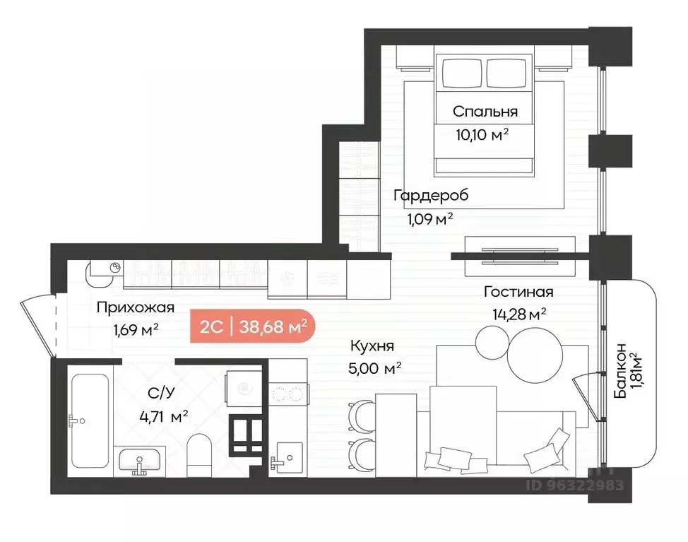 2-к кв. Новосибирская область, Новосибирск Баланс жилой квартал,  ... - Фото 0