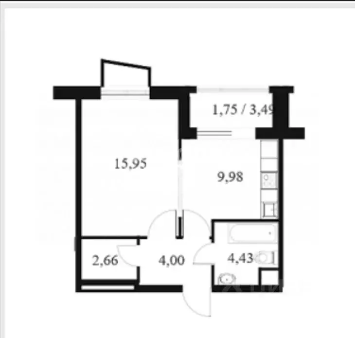 1-к кв. Москва Волоколамское ш., 71к2 (39.6 м) - Фото 2