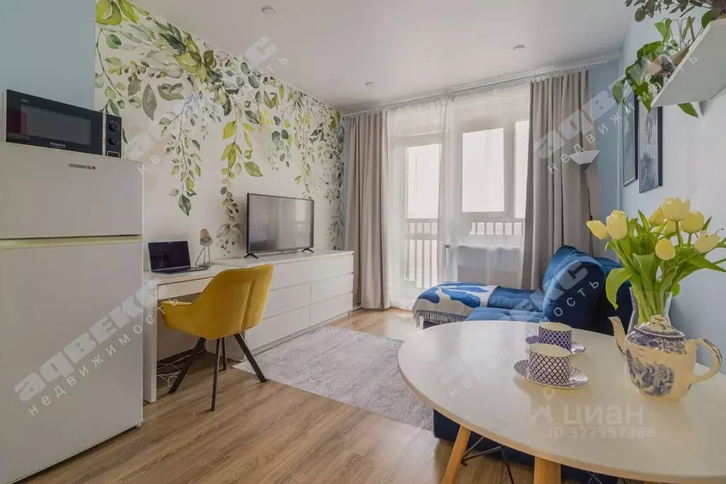 Студия Санкт-Петербург ул. Оптиков, 37 (21.1 м) - Фото 1