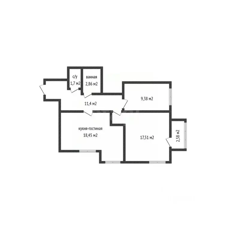 2-к кв. Краснодарский край, Краснодар ул. Античная, 10 (62.0 м) - Фото 2