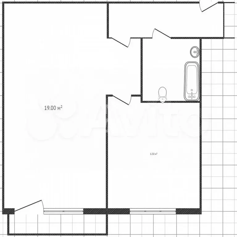 1-к. квартира, 30 м, 2/5 эт. - Фото 0