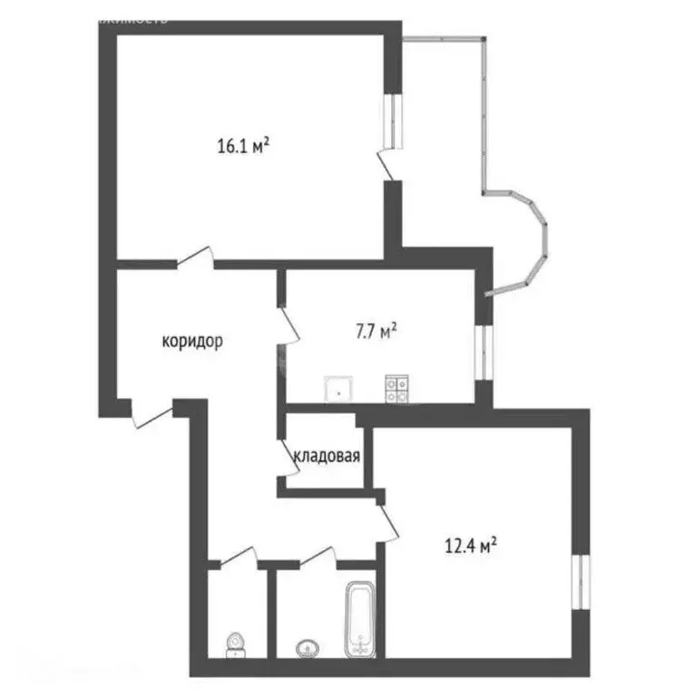 2-комнатная квартира: Воронеж, Баррикадная улица, 7А (54 м) - Фото 0