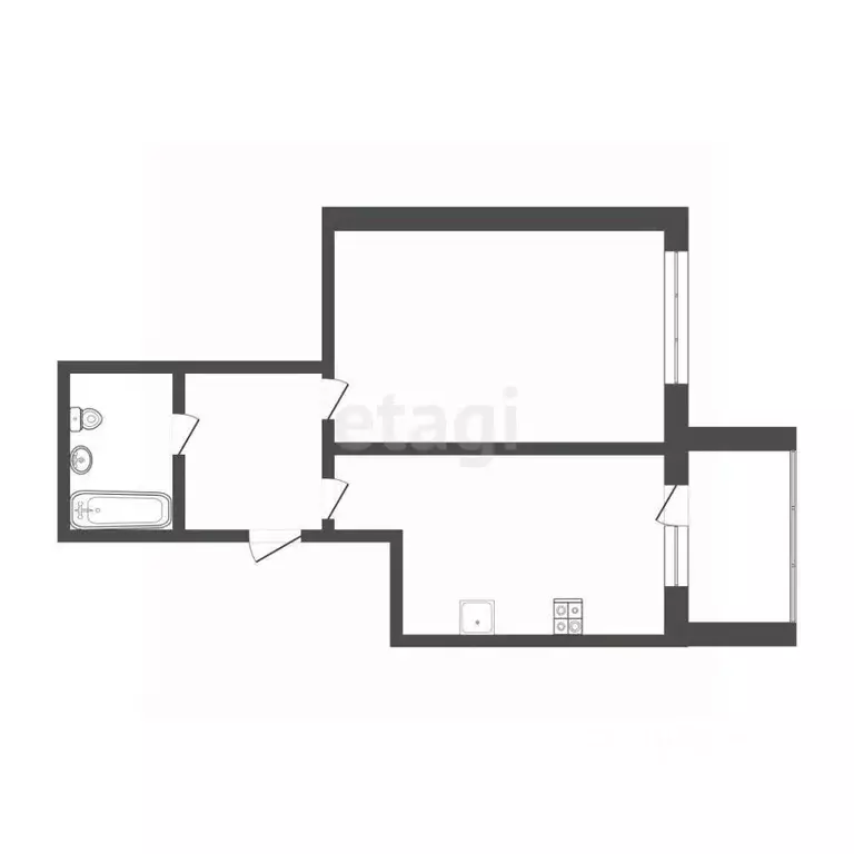 1-к кв. Смоленская область, Смоленский муниципальный округ, д. ... - Фото 1