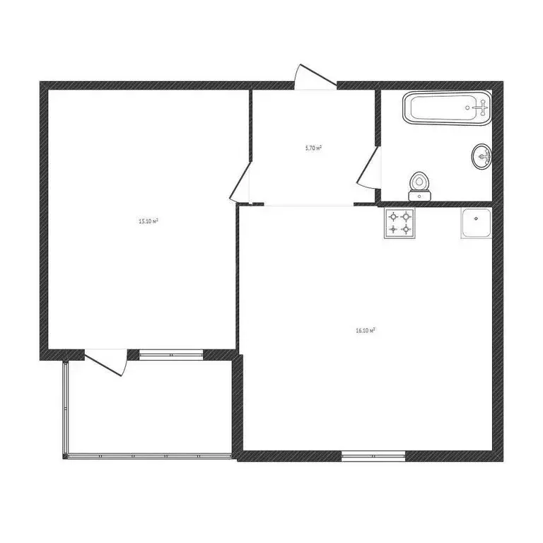 2-комнатная квартира: Новосибирск, улица Некрасова, 39 (41 м) - Фото 1