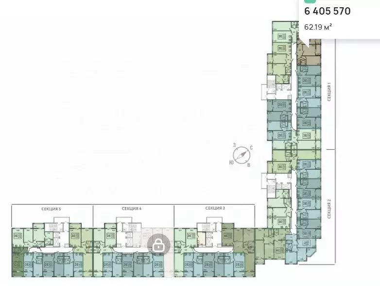 3-к кв. Липецкая область, Липецк ул. Перова, 2Д (62.19 м) - Фото 2