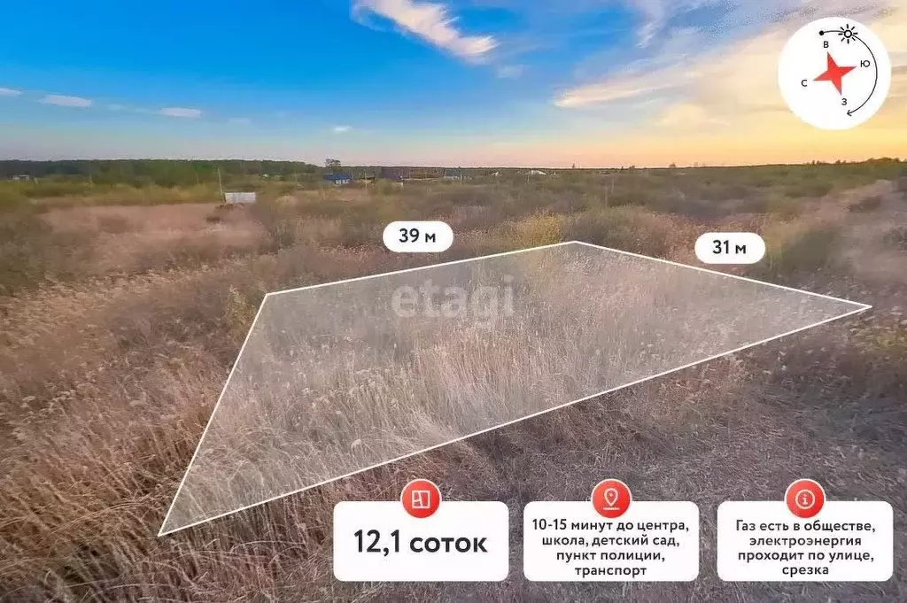 Участок в Тюменская область, Тюмень Пушкин мкр, ул. Полтавы (12.1 ... - Фото 1