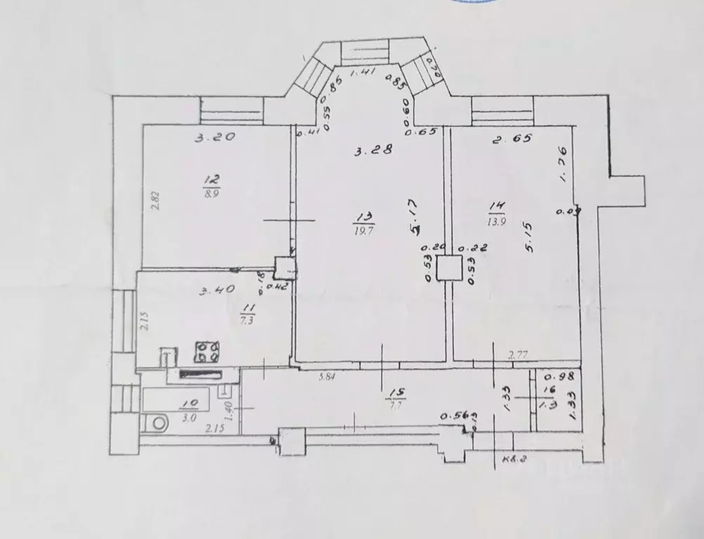 3-к кв. Кировская область, Киров ул. Мельникова, 11 (61.8 м) - Фото 2
