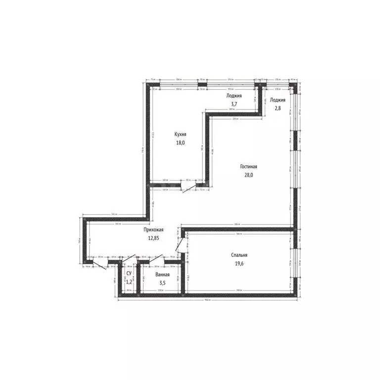 2-комнатная квартира: Махачкала, улица Максима Горького, 85Б (90 м) - Фото 1