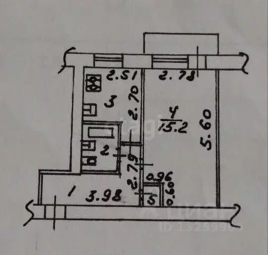1-к кв. Липецкая область, Липецк ул. Космонавтов, 47 (31.7 м) - Фото 2