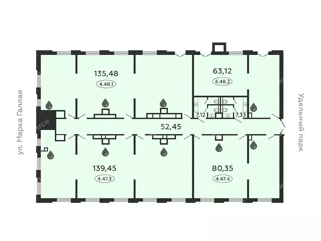 Офис в Санкт-Петербург Коломяжский просп., 19 (485 м) - Фото 2