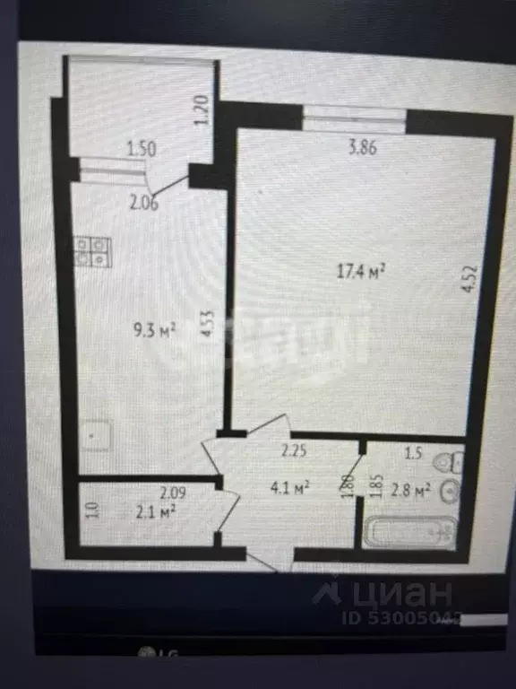 1-к кв. Забайкальский край, Чита ул. Шестиперова, 16 (35.6 м) - Фото 2