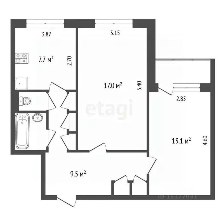 2-к кв. Ямало-Ненецкий АО, Новый Уренгой Советский мкр, 8/2 (53.0 м) - Фото 2