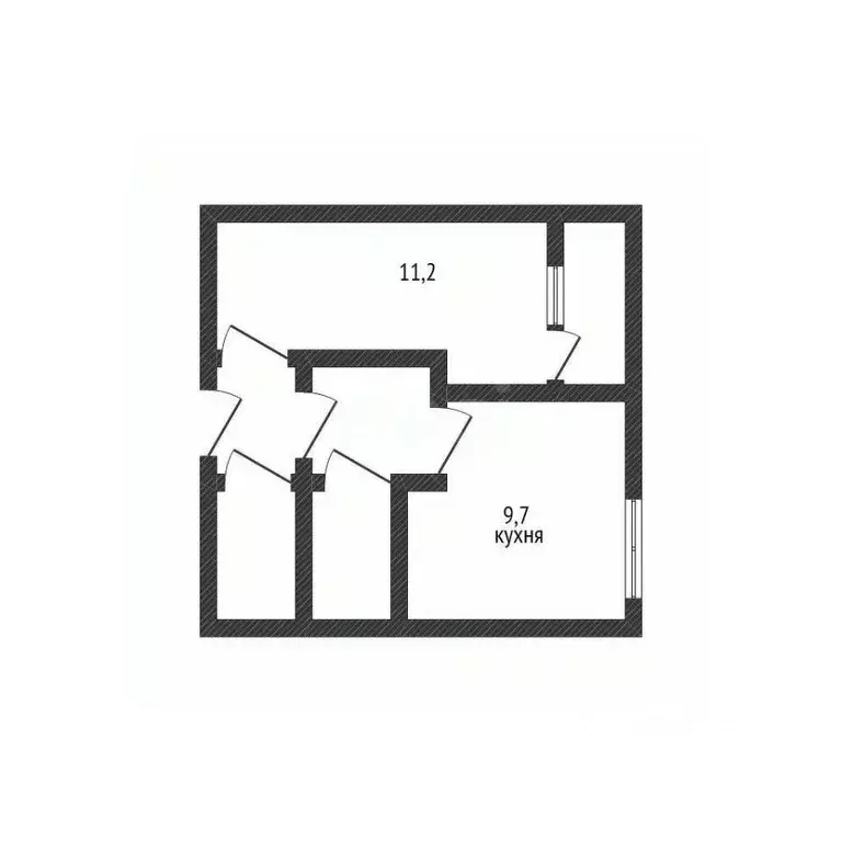 Студия Белгородская область, Белгород ул. Попова, 35 (29.7 м) - Фото 2