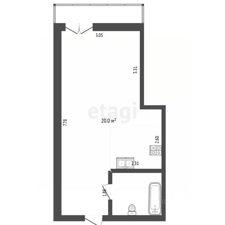 Студия Челябинская область, Челябинск Городская ул., 51 (27.8 м) - Фото 2