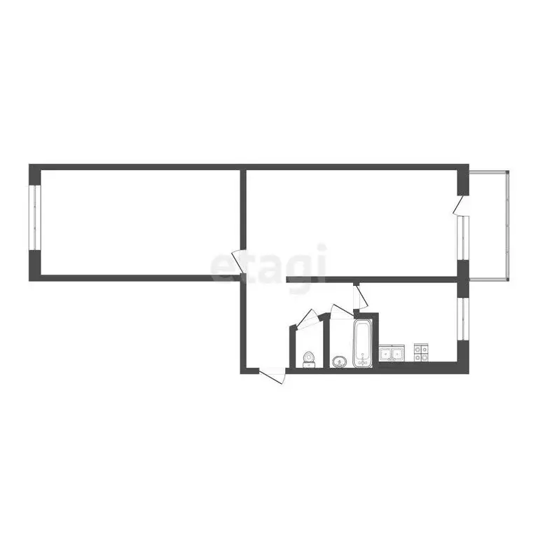 2-комнатная квартира: Петропавловск-Камчатский, Ботанический переулок, ... - Фото 1